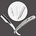 Straight Edge Razor, CUGLB Professional Razor Kit with 10pcs Blades Beard Shaping and Styling Template Comb and Beard Mustache Scissors