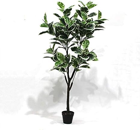 Amazon ポット家の盆栽と人工樹木人工植物160センチメートルゴムの木の緑鉢植え室内装飾偽の植物 人工観葉植物 オンライン通販