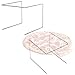 MyGift Set of 2 Silver Metal Pizza Pan Riser Stands, Tabletop Food Platter Tray Display Racks