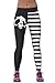Timemory Woman's Skull Printing Stretch Seamless Active Full Leggings One Size