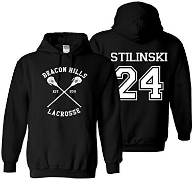 Superior Apparel Stilinski 24 Lacrosse Beacon Hills Adult Sweatshirt Pullover Hoodie