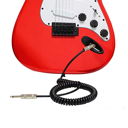 millet16zjh 300cm Electric Guitar Bass Cord Straight Right Angle Faux Leather Audio Cable - Black D