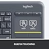 Logitech-K400-Plus-Wireless-Livingroom-Keyboard-with-Touchpad-for-Home-Theatre-PC-Connected-to-TV-Customizable-Multi-Media-Keys-Windows-Android-LaptopTablet-QWERTY-UK-Layout-Black Logitech K400 Plus Wireless Touch TV Keyboard With Easy Media Control and Built-in Touchpad, HTPC Keyboard for PC…