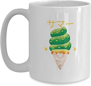 Mug Japan Ice Cream Gift For Japanese Dish Lover Food Asian Fan Coffee Tea Cup Large 15 Oz