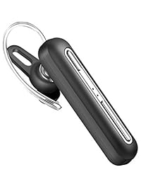 Mpow EM10 Auriculares Bluetooth 16 horas de reproducción y micrófono de cancelación de ruido dual, auricular Bluetooth V4.2, auricular inalámbrico para teléfono celular, tableta, PC iOS Android, M, Negro