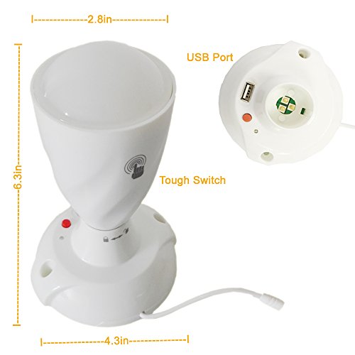 Multiple Solar House Lighting Kits Finger Touch Switch 3 Power Modes Table Lamp with USB Charger Solar Powered Led Torch/Shed Light/Wall Light/Ceiling Light Indoor - Thumbnail 2