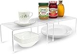 Sorbus Pantry Cabinet Organizers -Features Stackable Expandable Shelves Made of Steel - Ideal for Pantry, Cabinet, Countertop, and Much More in Kitchen/Bathroom (White)