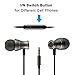 in-Ear Earbuds Earphones Headphones, Acode 3.5mm Metal Housing Magnetic Best Wired Bass Stereo Headset Built-in Mic/Hands-free/Volume Control+Carrying Case+3 Pair Earbuds (Black)