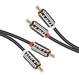 2RCA to 2RCA Cable, J&D Gold-Plated [Copper&nbsp;Shell]&nbsp;[Heavy&nbsp;Duty] 2 RCA Male to 2 RCA Male Stereo Audio Cable, RCA Cable - 3 Feet