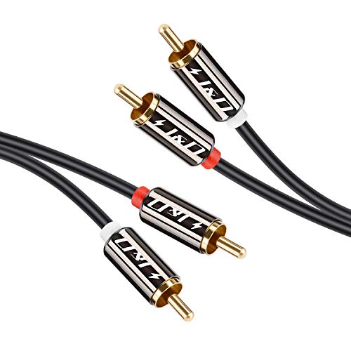 2RCA to 2RCA Cable, J&D Gold-Plated [Copper&nbsp;Shell]&nbsp;[Heavy&nbsp;Duty] 2 RCA Male to 2 RCA Male Stereo Audio Cable, RCA Cable - 3 Feet