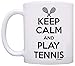 Tennis Lovers Gifts Keep Calm and Play Tennis Sports Team Gift 11oz Ceramic Coffee Mug