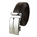 Men's Classic Dress Fashion Leather Sliding Buckle 35mm Ratchet Belt Black & Brown