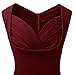 Newbely Womens Vintage Prom Formal Dresses for Women Party Cocktail Wedding Wine Red Dress