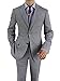 Bianco B Men's Linen Suit Modern Fit Two-Button Jacket Flat Front Pants Suit