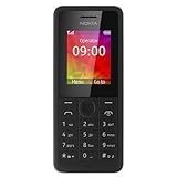 Nokia 106 Unlocked Dual-Band 850/1900 GSM Phone with Flashlight (Black)
