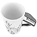 Fairly Odd Novelties Ceramic Black & White Piano Coffee Musician Mug, One Size, White, FON-10216