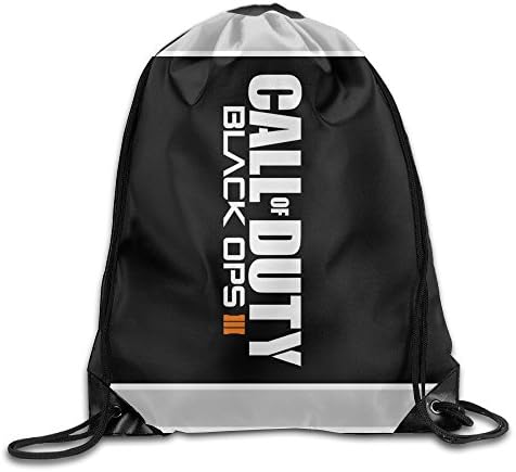 PiLnMMk Unisex Unisex Black Ops 3 Call Of Duty Game Logo Gym Drawstring Sack Bags Backpack
