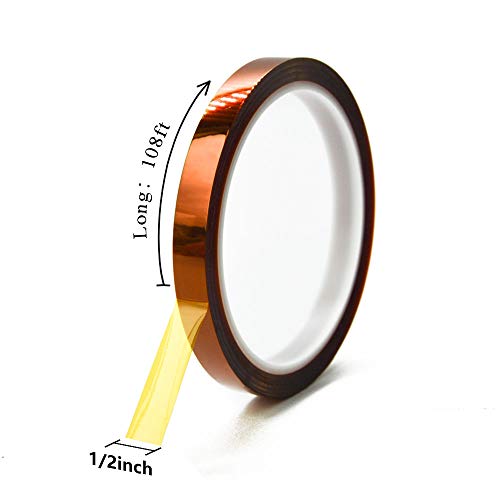 41G%2BaNOp32L Kapton Tape, 108 ft Heat Resistant and High Quality Tape for Cleanroom, Masking, Soldering, Protecting Circuit Board, Cellphone Data line and Battery - Image 3