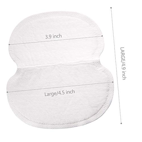 Underarm Sweat Pads,Large Size,Extra Adhesive,Non Visible,Disposable Absorbent Dress Shields Pure Antiperspirant Adhesive Underarm Pads for Men Women(50 Pairs)