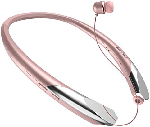 Wireless Bluetooth Headphones, Sports Neckband Wireless Bluetooth V4.1 Headset Stereo Retractable Earbuds with Jog Switch and Noise canceling Mic, Compatible with IOS/ Android cellphones