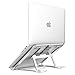Soundance Aluminum Laptop Stand Adjustable, Compatible with Apple Mac MacBook Notebook, Ventilated Portable Ergonomic Desktop Holder Riser for Office Desk, Metal Silver AS1