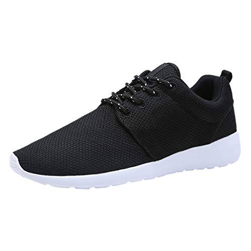 POPNINGKS Mens Walking Athletic Shoes, Comfort Casual Sneaker Trail Running Shoe for Men Tennis Baseball Racquetball Cycling White - Thumbnail 7