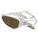 V-Luxury Delicacy Womens Angel-37A Open Toe Med Heel Wedding Dress Sandal Shoes,Silver,8.5