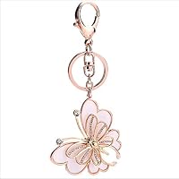 ColorWind New Trend Butterfly Key Chains Creative car Keychain Couple Bag Key Chain Rex Rabbit Plush Ball Key Ring Bag Pendant 9