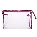 Sealike Waterproof Clear Transparent PVC Cosmetic Organizer Bag for Travel with Stylus (Hot Pink)