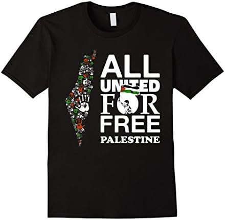 Mens Free Palestine T Shirt Small Black