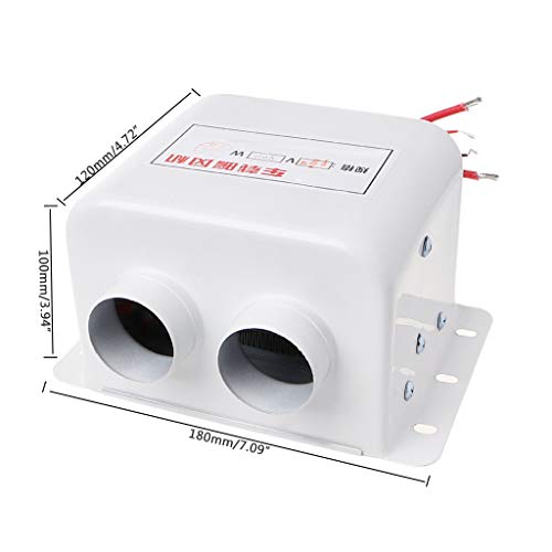 Autone 800W 12V 24V Car Fan Heater Window Defroster Warm Air Heater Demister with Double Airflow Outlet