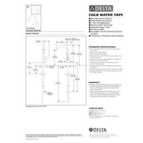 Delta Faucet 1977 Dst Beverage Faucet Chrome Tools Home