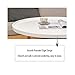 Round Side Table, White Nightstand Coffee End Table for Living Room, Bedroom, Small Spaces, Easy Assembly Modern Home Decor Bedside Table with Natural Wood Legs, 24x 20 Inches