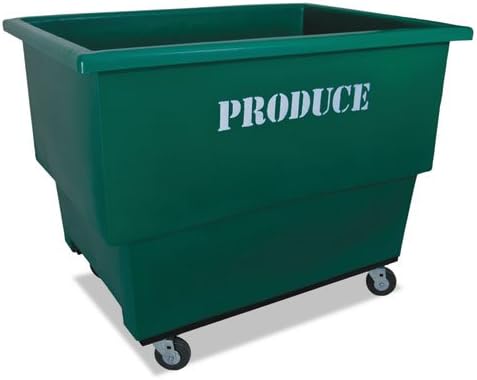 RBTR13GNXP24HN Produce Cart, 600 lb Capacity, Steel/Polyethylene/Rubber, 32 x 46 x 37, Green