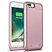 TQTHL iPhone 7 Plus/8 Plus Battery Case, 7000mAh Slim External Rechargeable Protective Portable Charging Case for iPhone 7 Plus/8 Plus (5.5 Inch) Extended Battery Case Power Bank-Rose Gold