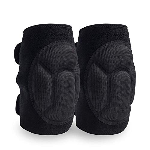 JYSW Knee Pads Comfortable Non-Slip, Thick Extra Foam Cushion for Scrubbing Floors, Gardening, Yoga & Construction, Soft Inner Liner, Strong Double Straps and Adjustable Easily