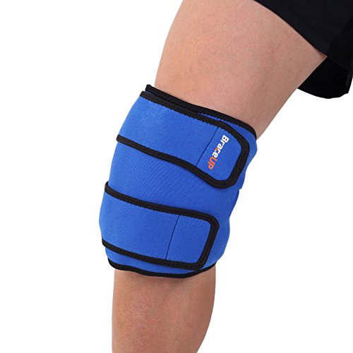 BraceUP® Wearable Hot and Cold Therapy Ice Knee Wrap with Reusable Oversized Large Ice Pack for Sport Injuries, Swelling and Muscle Pain