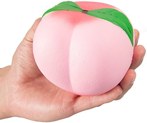 WESUN Peach Scented Slow Rising Kawaii Squishy Charms, Hand Toy, Large