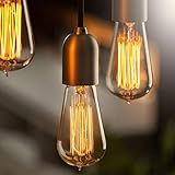 Edison Light Bulbs by Scandic Gear - 4 Pack - 60 Watts - Vintage Light Bulbs Add Antique Touch to Décor - Retro Light Bulbs for Vintage Lamps and Fixtures - Clear Glass Edison Light Bulb