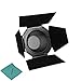 Aputure Barndoor Standard 7-inch Bowens Mount Barn Door 4-Leaf Design with Honeycomb Rid Gel Holder for Aputure LS COB 120T/ 120D/ 120D II/ 300D LED Video Light with Andoer Cleaning Cloth