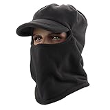 Home Prefer Mens Balaclava Fleece Hood Windproof Face Mask Skull Cap with Visor