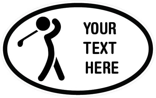 Personalized Peel n' Stick Sports Vinyl Decal (6" Golf)