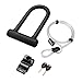 DINOKA Bike U Lock – 16mm Heavy Duty Security U Cable Bike Lock with 4ft Flex Bike Cable and Sturdy Mounting Bracket for Road Bike Mountain Bike Electric Bike Folding Bikethumb 1