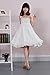 Girl's White Chiffon Ruffled Pleated Braces Suspender Skirt Party Dress Luka Cosplay Dress