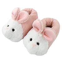 Komyufa Women Memory Foam House Slippers Cozy Animal Home Slipper Indoor Outdoor (M/ 6.5-8.5 B(M) US, Pink Bunny)