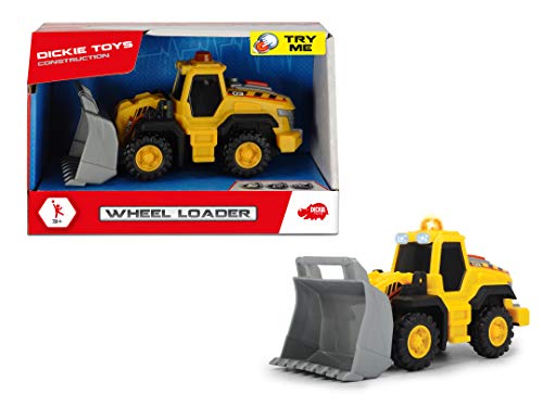 Dickie Toys 203302025 Radlader, Baustellenfahrzeug, Schaufel manuell beweglich, Spielzeugauto, Baustellenauto… – Bild 3