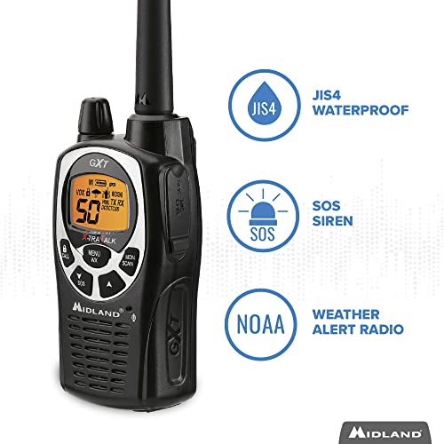 Midland 50 Channel GMRS TwoWay Radio Long Range Walkie Talkie with