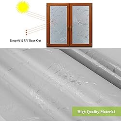 Mikomer Privacy Window Film Etched Flowers Static