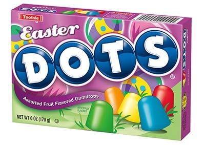 TOOTSIE ROLL EASTER DOTS CANDY THEATER BOXES, 6-OUNCE PACKS – 12 COUNT BOX