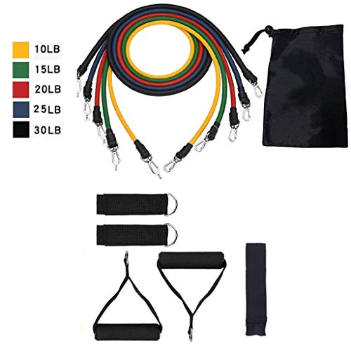 Shawin 11Pcs Resistance Bands Set Expander Rubber Band Stretch